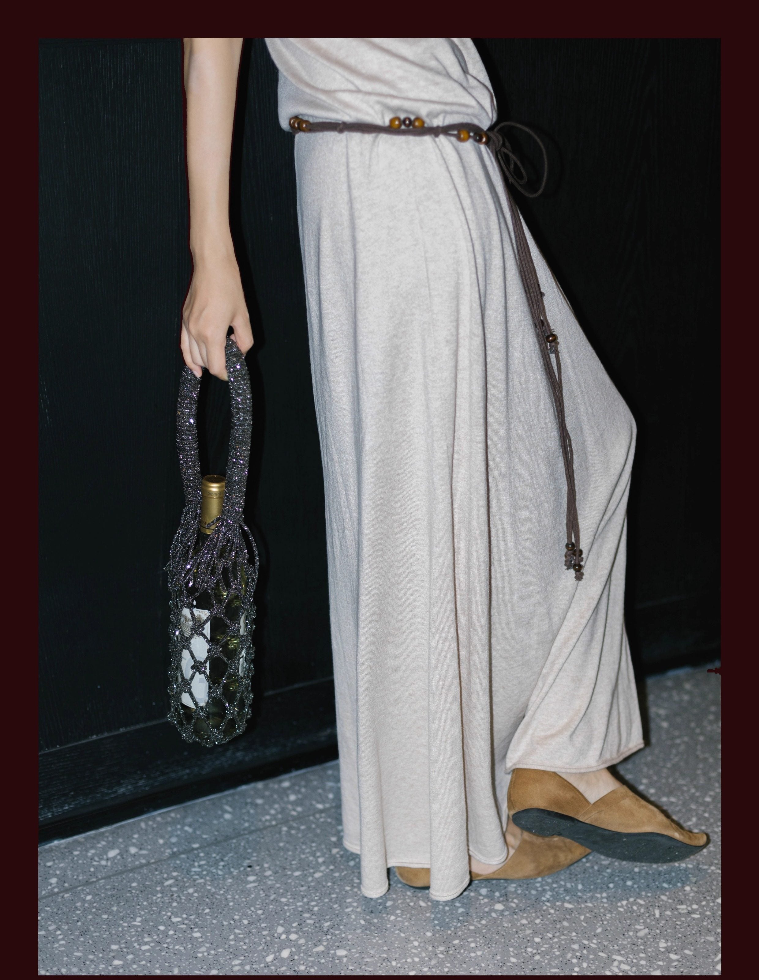 Luxe Crystal Knot Wine Carrier