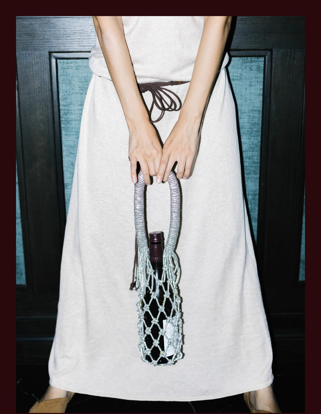 Luxe Crystal Knot Wine Carrier