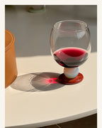 Stone Base Wine Glass