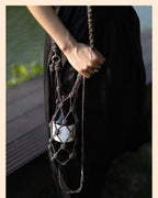 Elegant rhinestone wine tote bag holding a bottle, perfect for luxury wine gifts and celebrations.