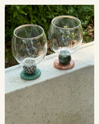 Stone Base Wine Glass