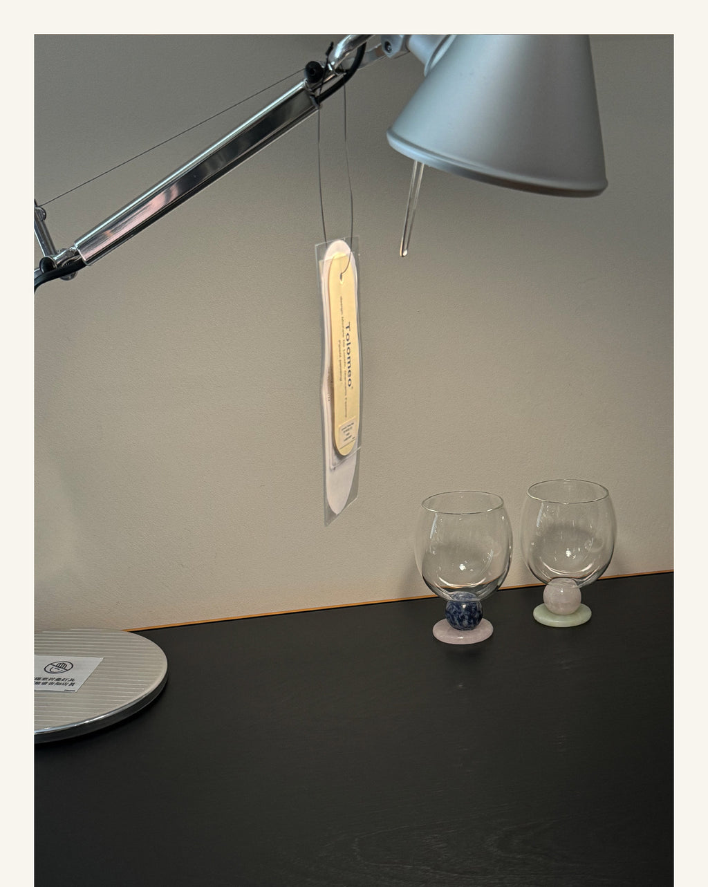 Stone Base Wine Glass