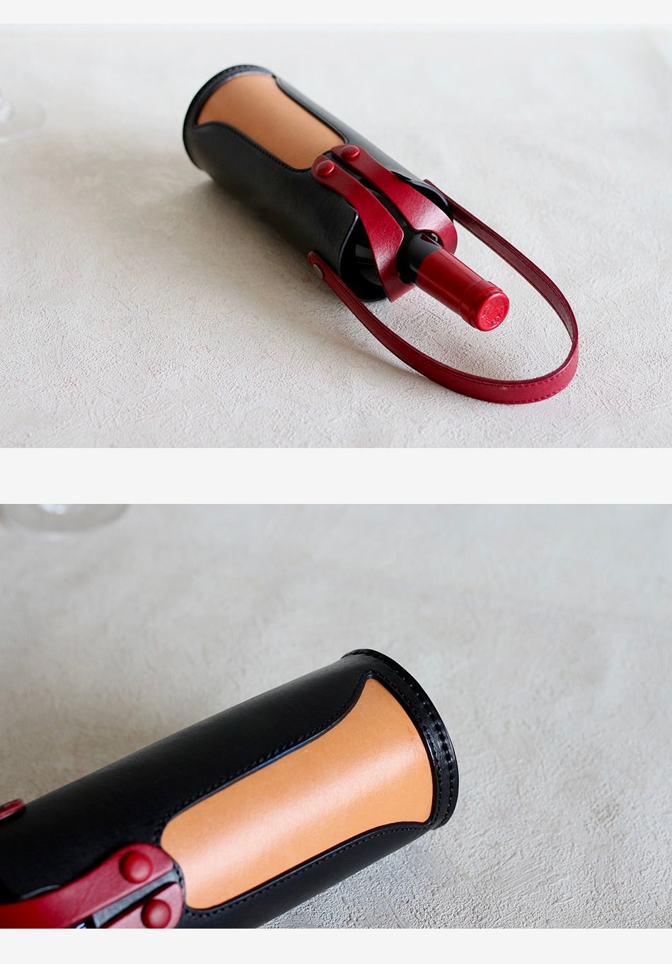Luxe Leather Wine Carriers