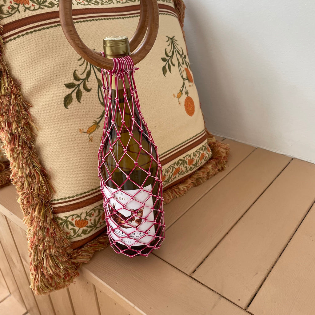 Wooden Weave Wine Carrier