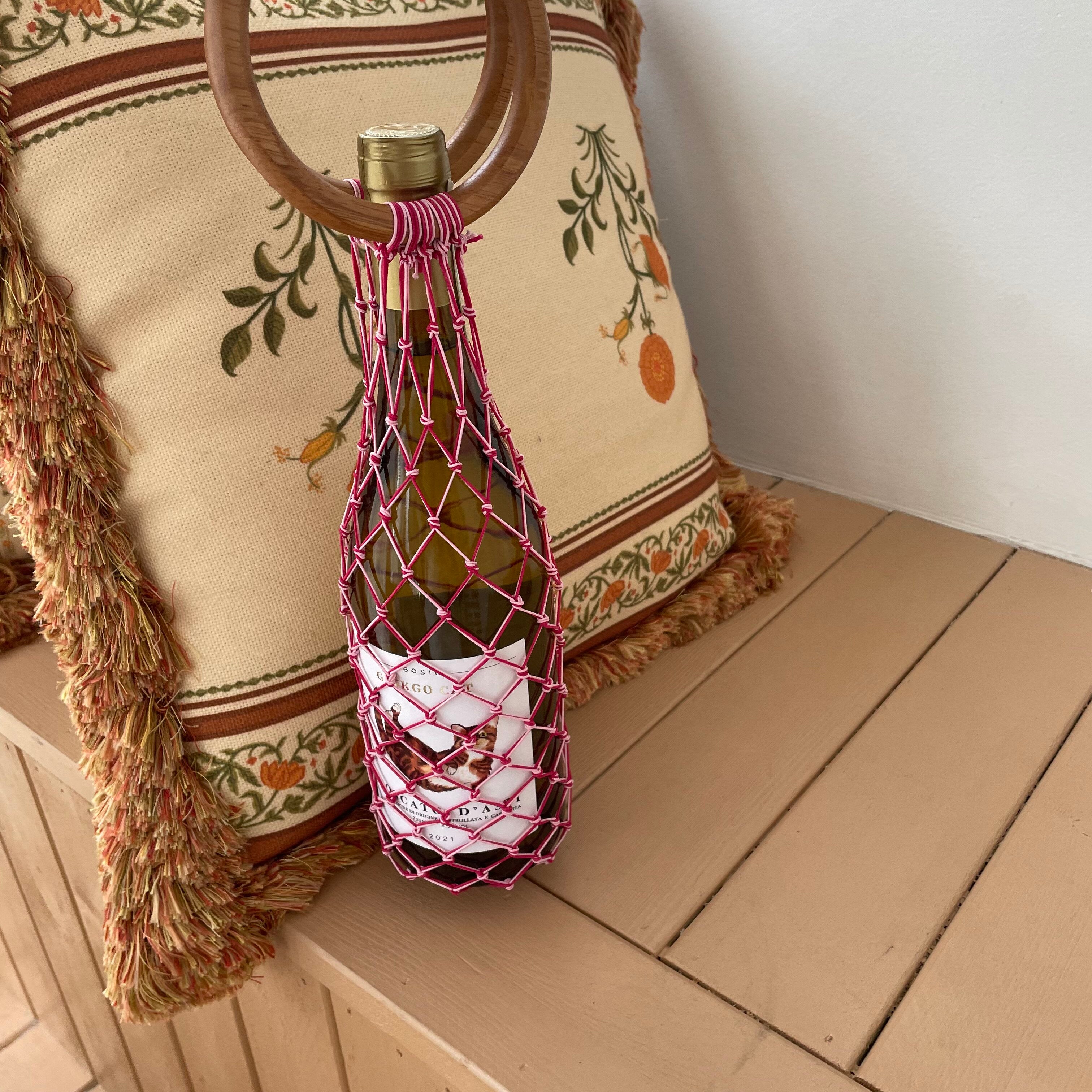 Wooden Weave Wine Carrier