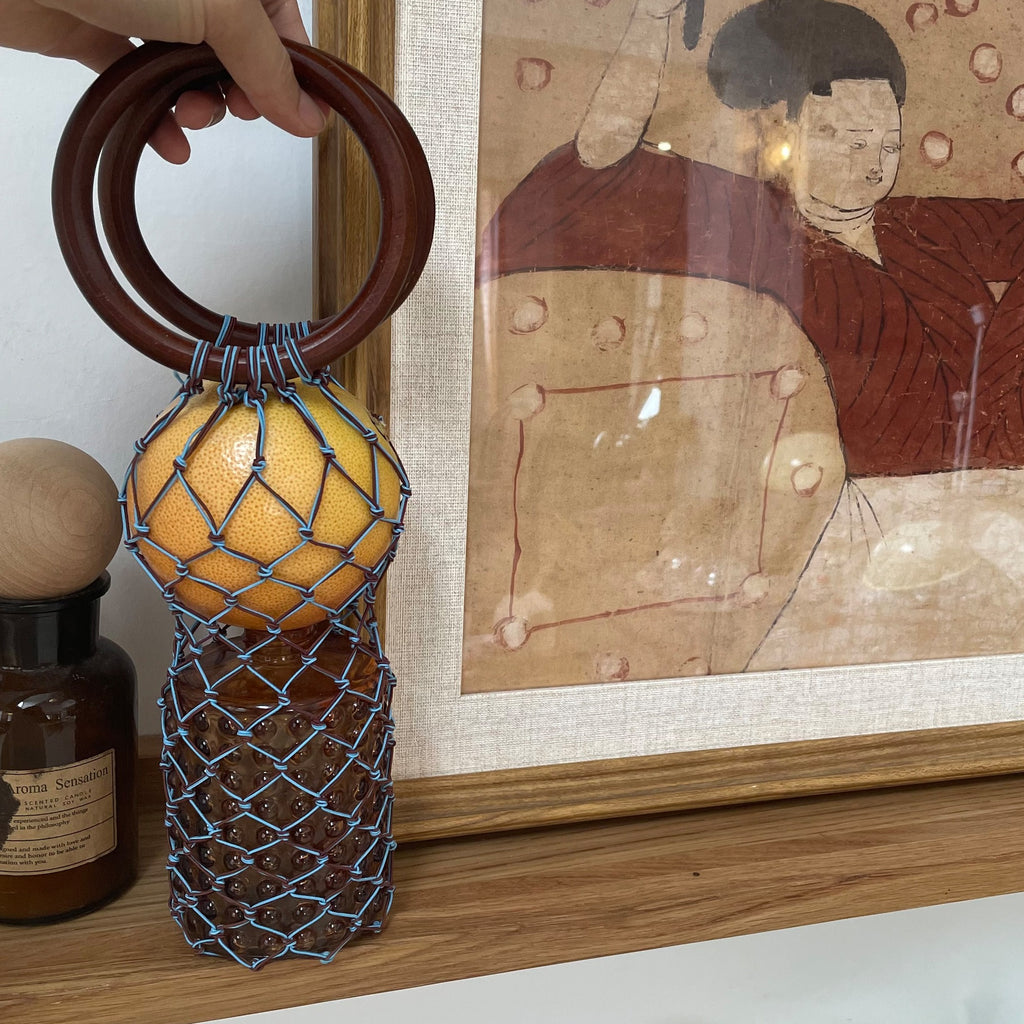 Wooden Weave Wine Carrier