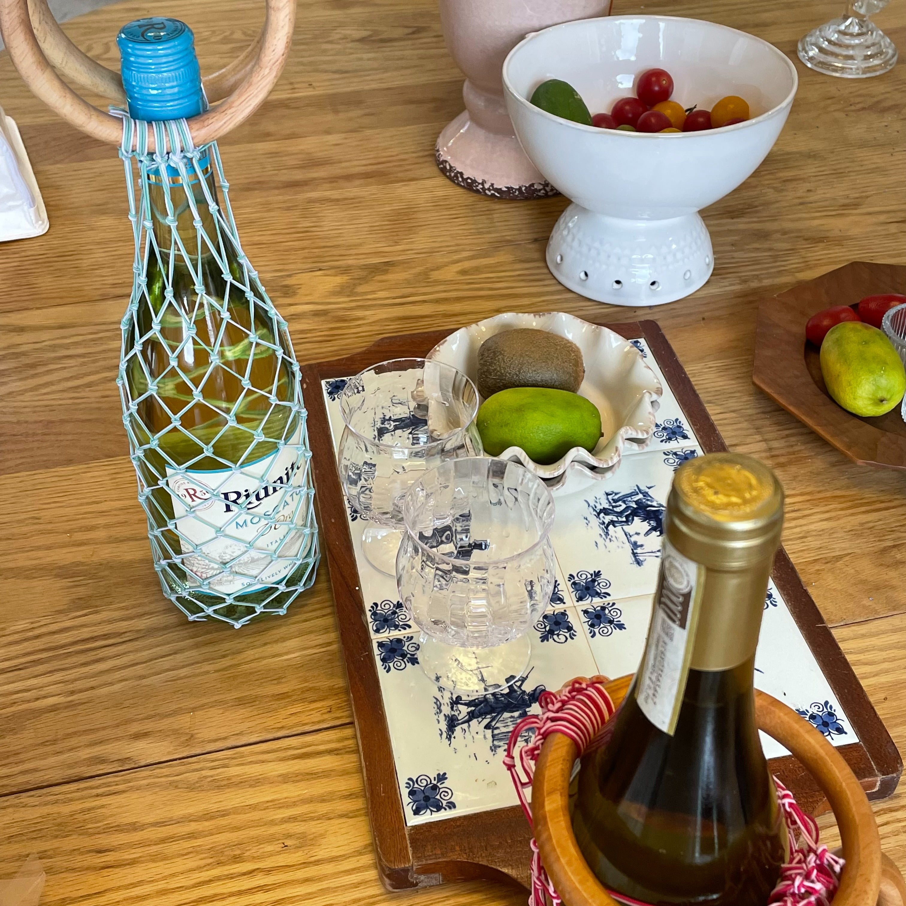 Wooden Weave Wine Carrier