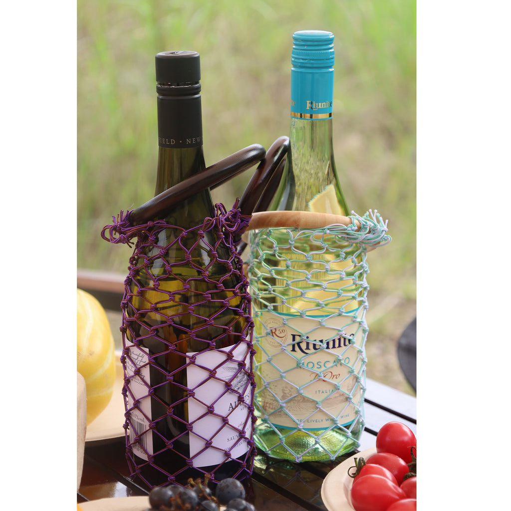 Wooden Weave Wine Carrier
