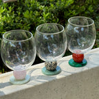 Stone Base Wine Glass