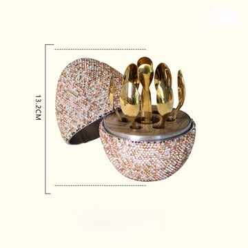 Luxe Crystal Egg Cutlery Set