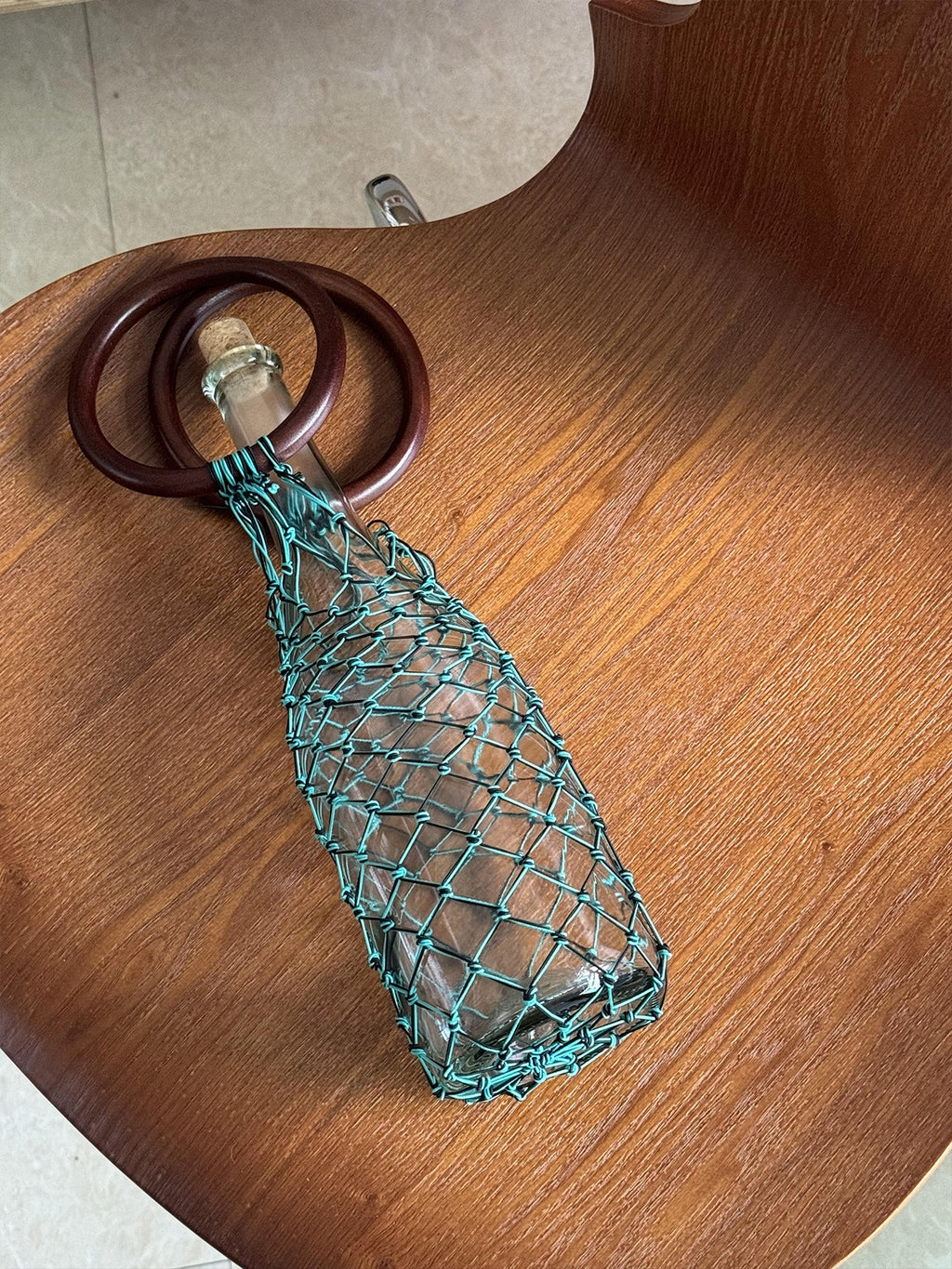 Wooden Weave Wine Carrier