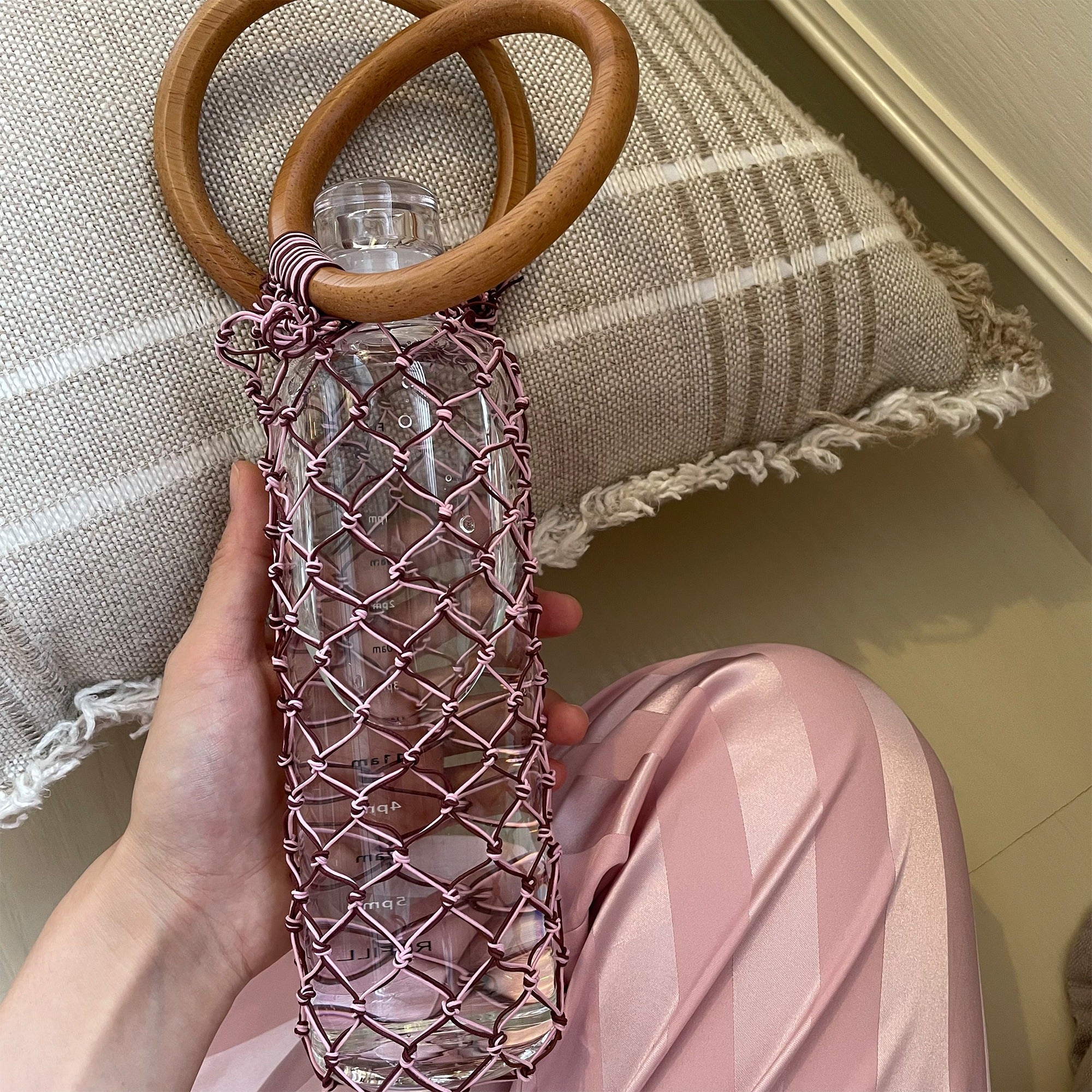 Wooden Weave Wine Carrier