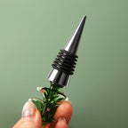 Christmas Wine Bottle Stopper with Glass Topper