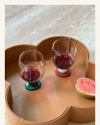 Stone Base Wine Glass