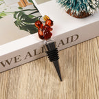 Christmas Wine Bottle Stopper with Glass Topper