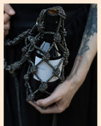 Sparkling rhinestone wine tote bag holding a bottle, perfect for luxury gifts and celebrations.