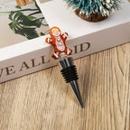 Christmas Wine Bottle Stopper with Glass Topper