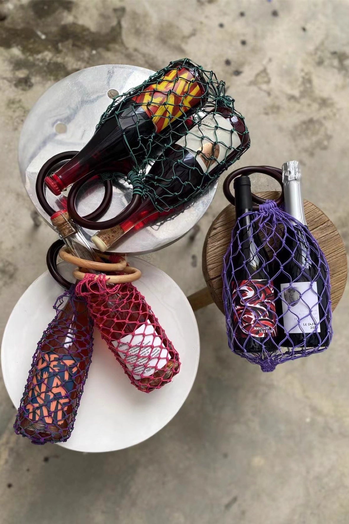 Wooden Weave Wine Carrier