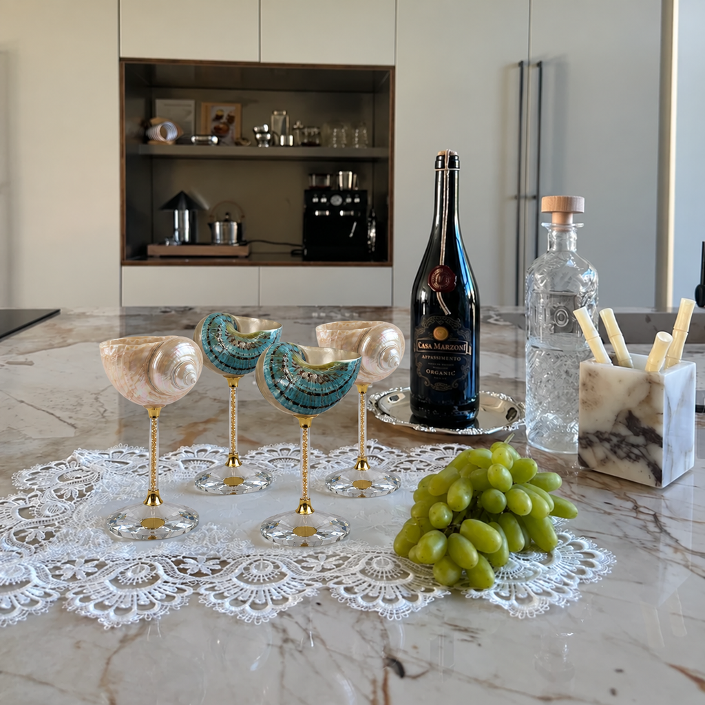 Magnificent Conch Shell Wine Glass | Vinari