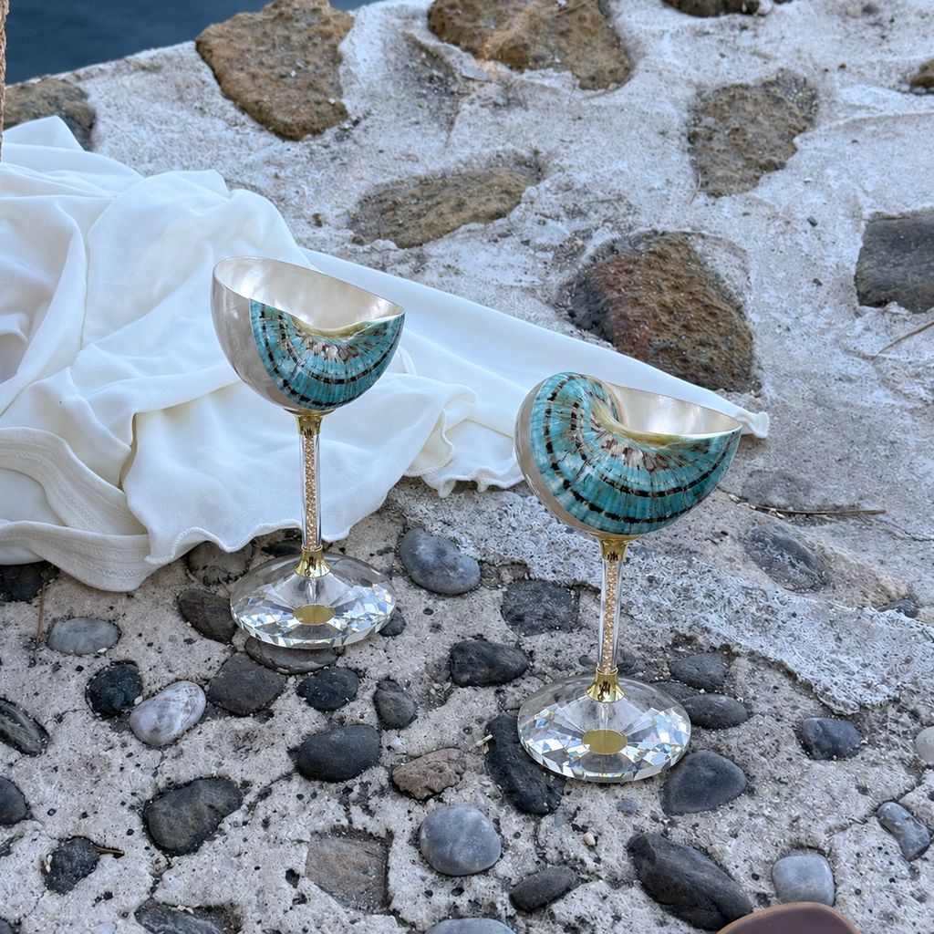 Magnificent Conch Shell Wine Glass | Vinari