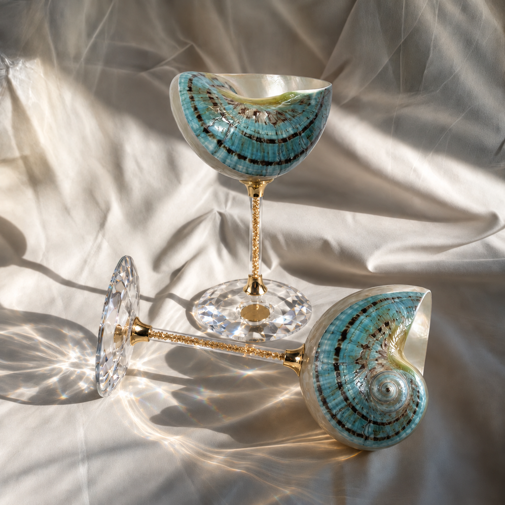 Magnificent Conch Shell Wine Glass | Vinari