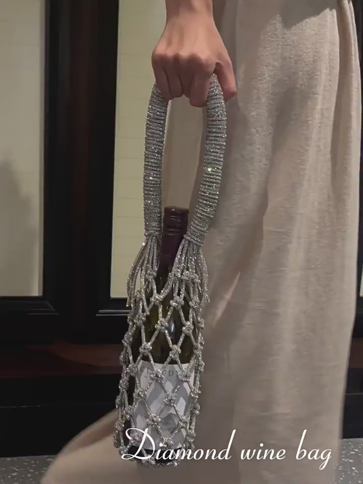Luxe Crystal Knot Wine Carrier