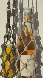 Crystal Knot Wine Carrier Bag With Shoulder Strap