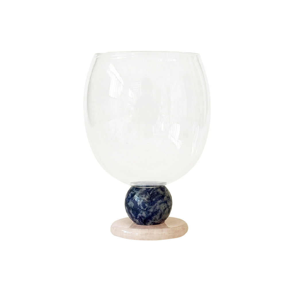 Stone Base Wine Glass