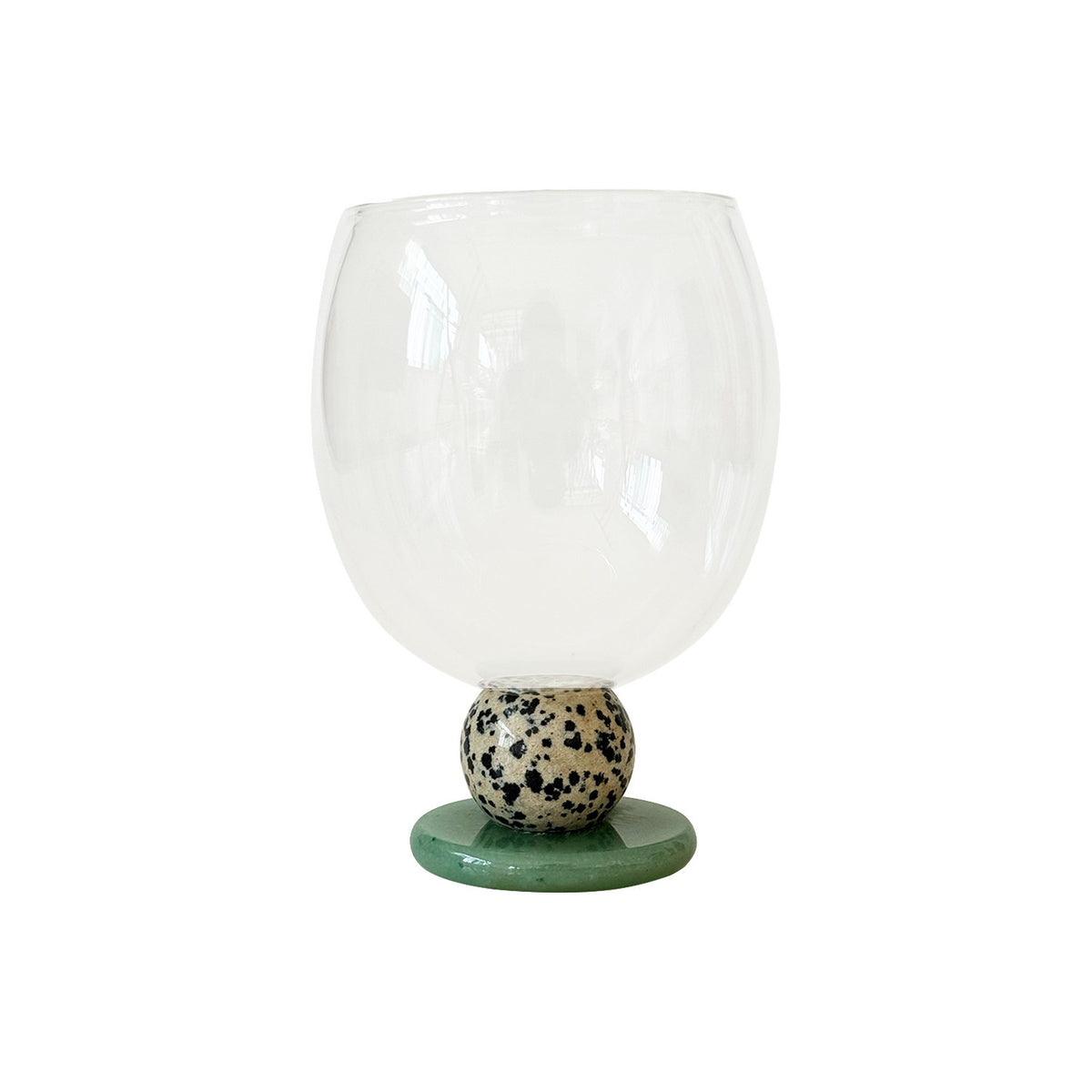 Stone Base Wine Glass
