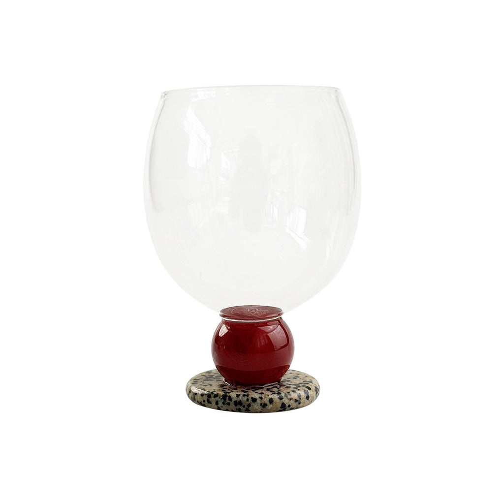Stone Base Wine Glass