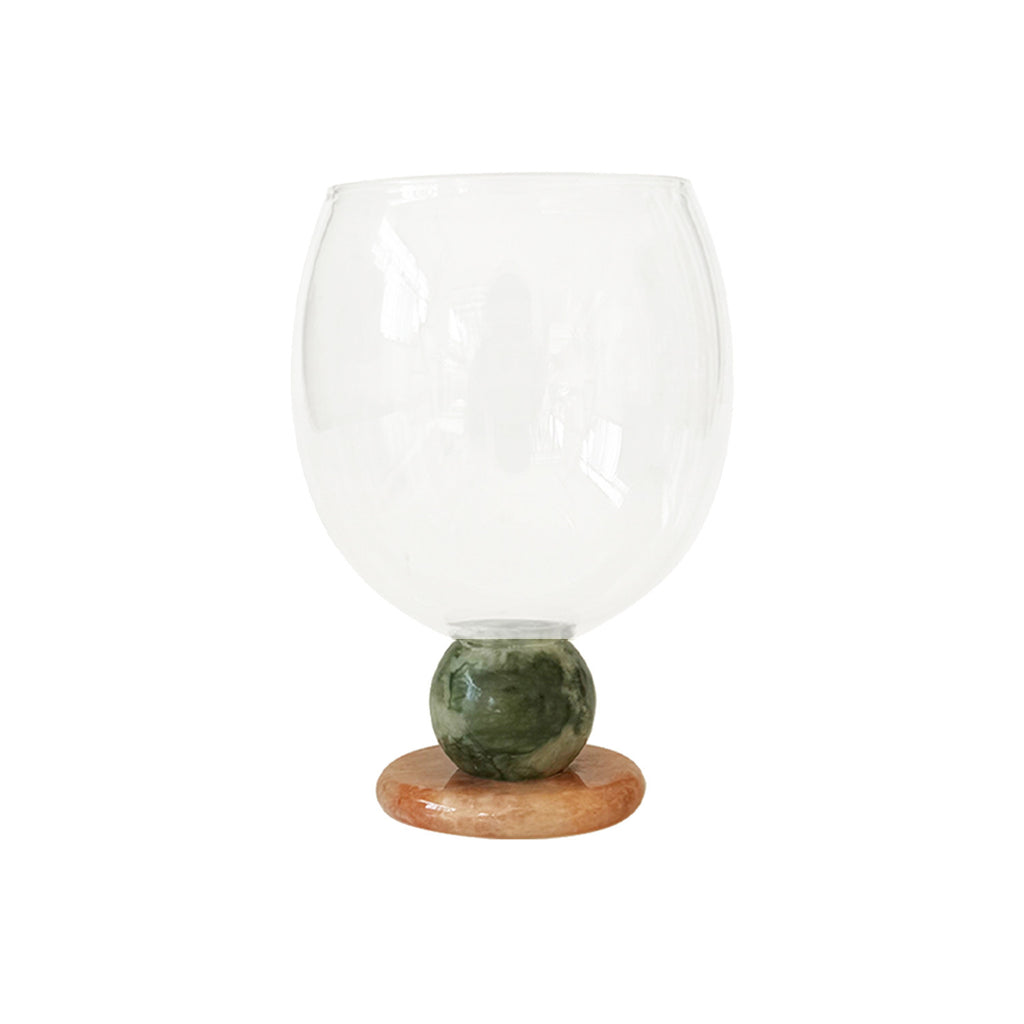 Stone Base Wine Glass
