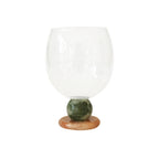 Stone Base Wine Glass