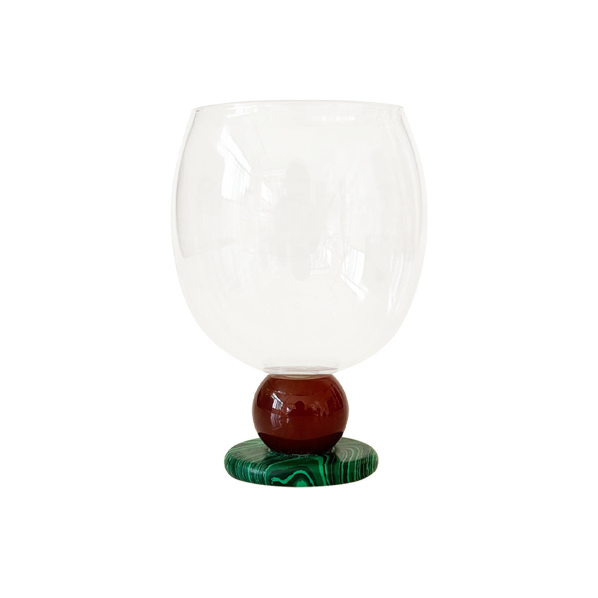 Stone Base Wine Glass