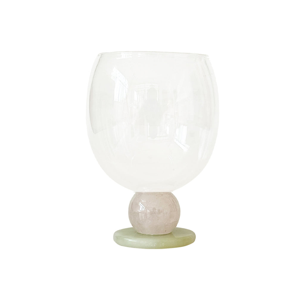 Stone Base Wine Glass