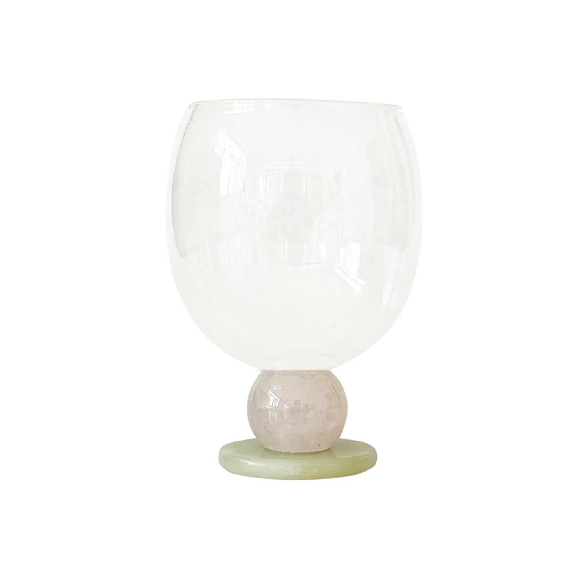 Stone Base Wine Glass